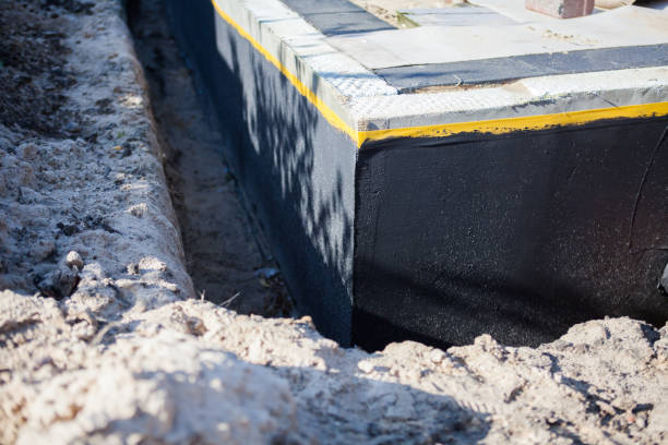 Residential Interior Drainage System installation at a Brandamore, PA home by SJ Waterproofing Pros